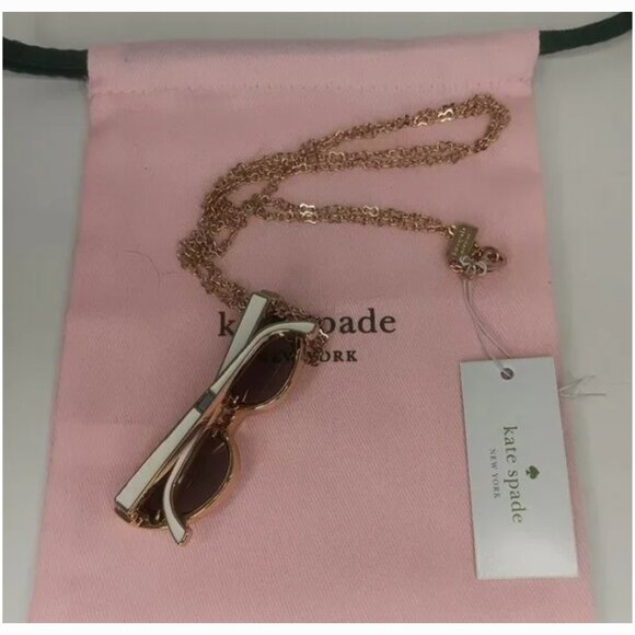 KATE SPADE NY MADE IN THE SHADE SUNGLASSES NECKLACE - Picture 4 of 9